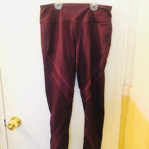 Active Plum Mesh Panel Leggings